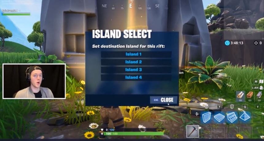 Island Select in Creative Mode