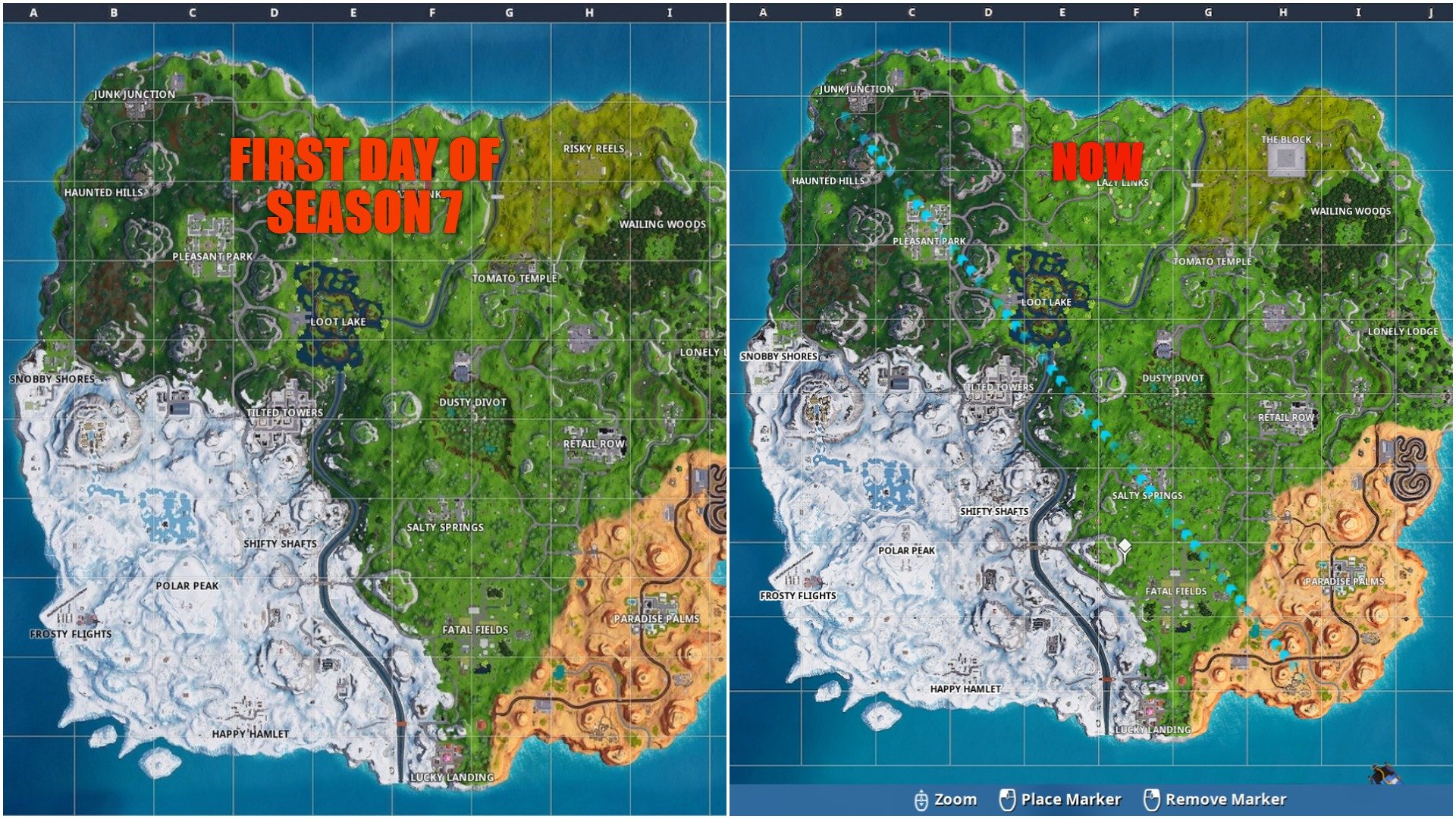 Snow is Slowly Spreading Across the Fortnite Map Fortnite Insider