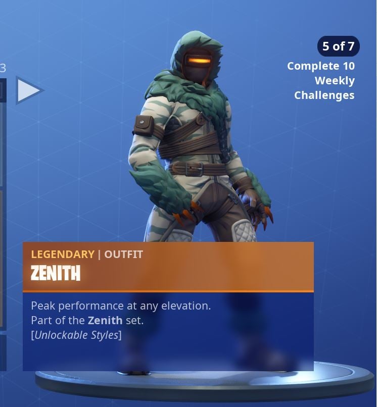 zenith stage 4 of 7 zenith stage 5 of 7 - lynx fortnite skin stage 2