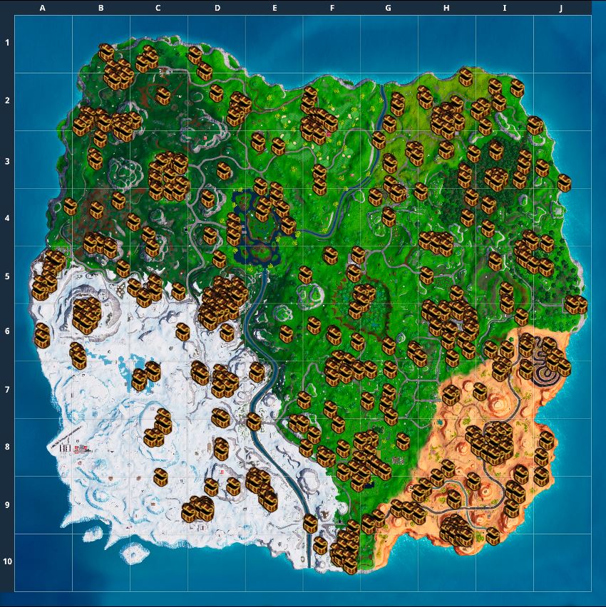 14 Days Of Fortnite Day 14 Challenge Search 14 Chests Fortnite - 14 days of fortnite day 14 challenge fortnite chests locations map