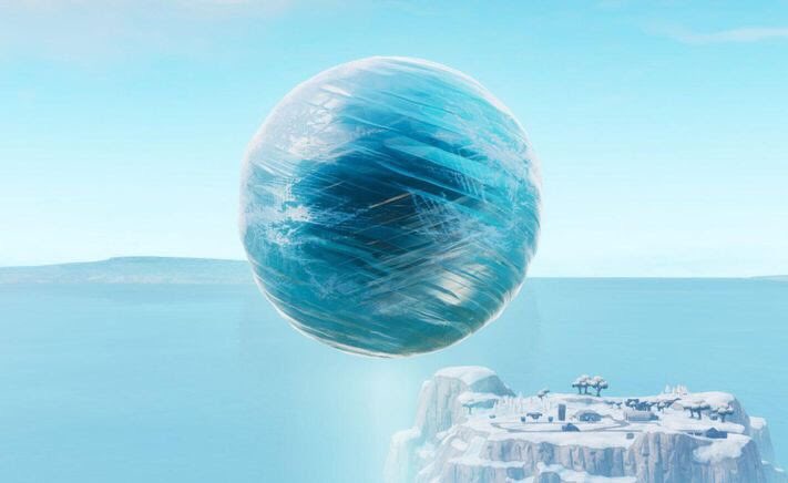 fortnite ball above polar peak - fortnite sounds weird season 8