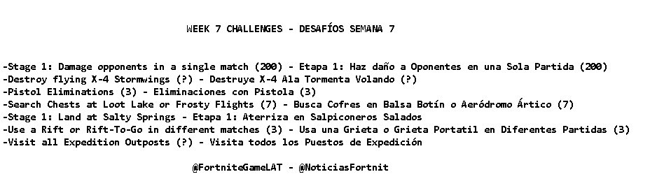 Fortnite Challenges for Season 7, Week 7 Leaked