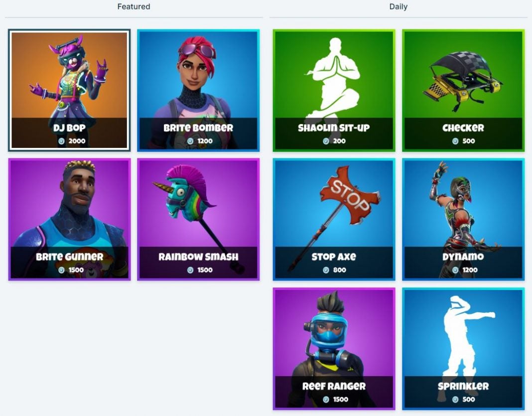 Fortnite Item Shop January 3rd All Fortnite Skins And Cosmetics 