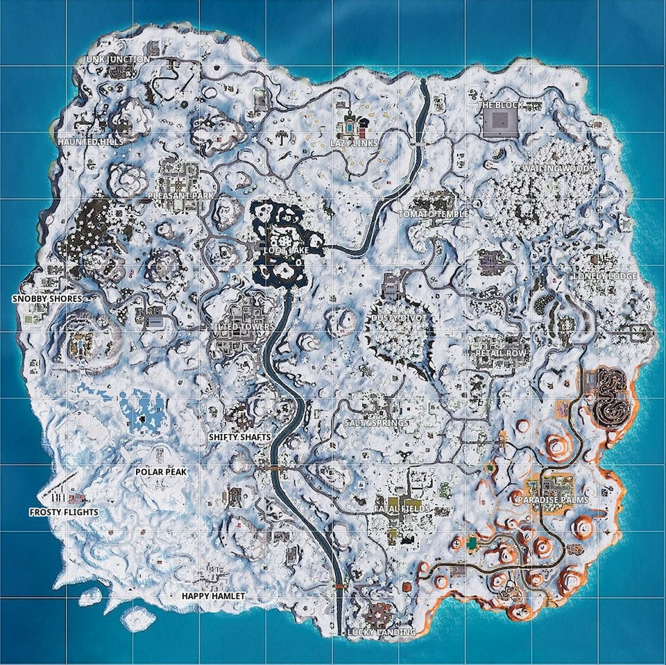 The Ice Storm Event Just Took Place, Fortnite map covered ...