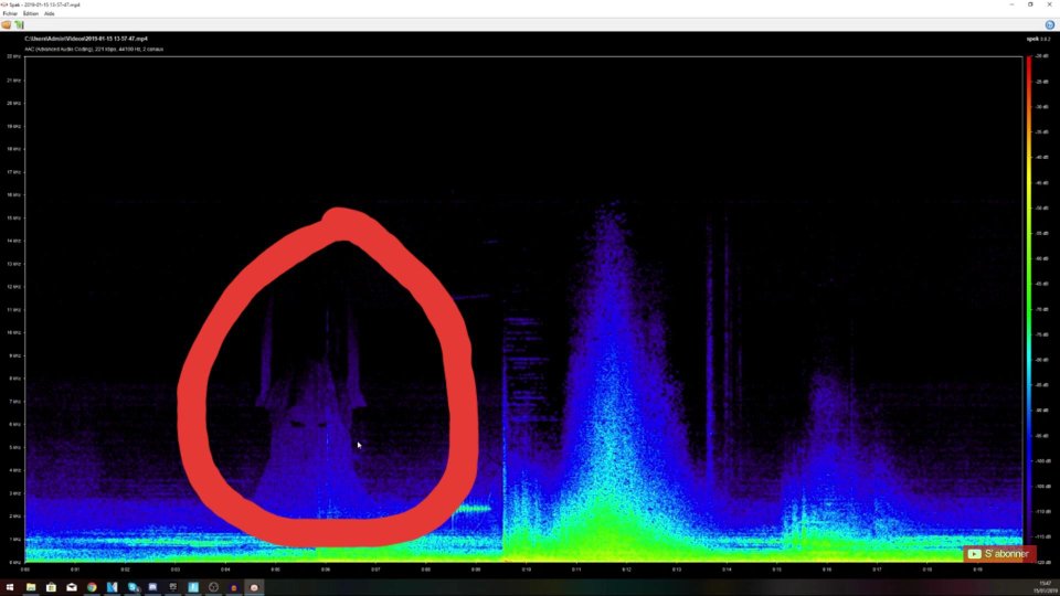 Spectrograph of the Sound Emitting From the Sphere above Polar Peak