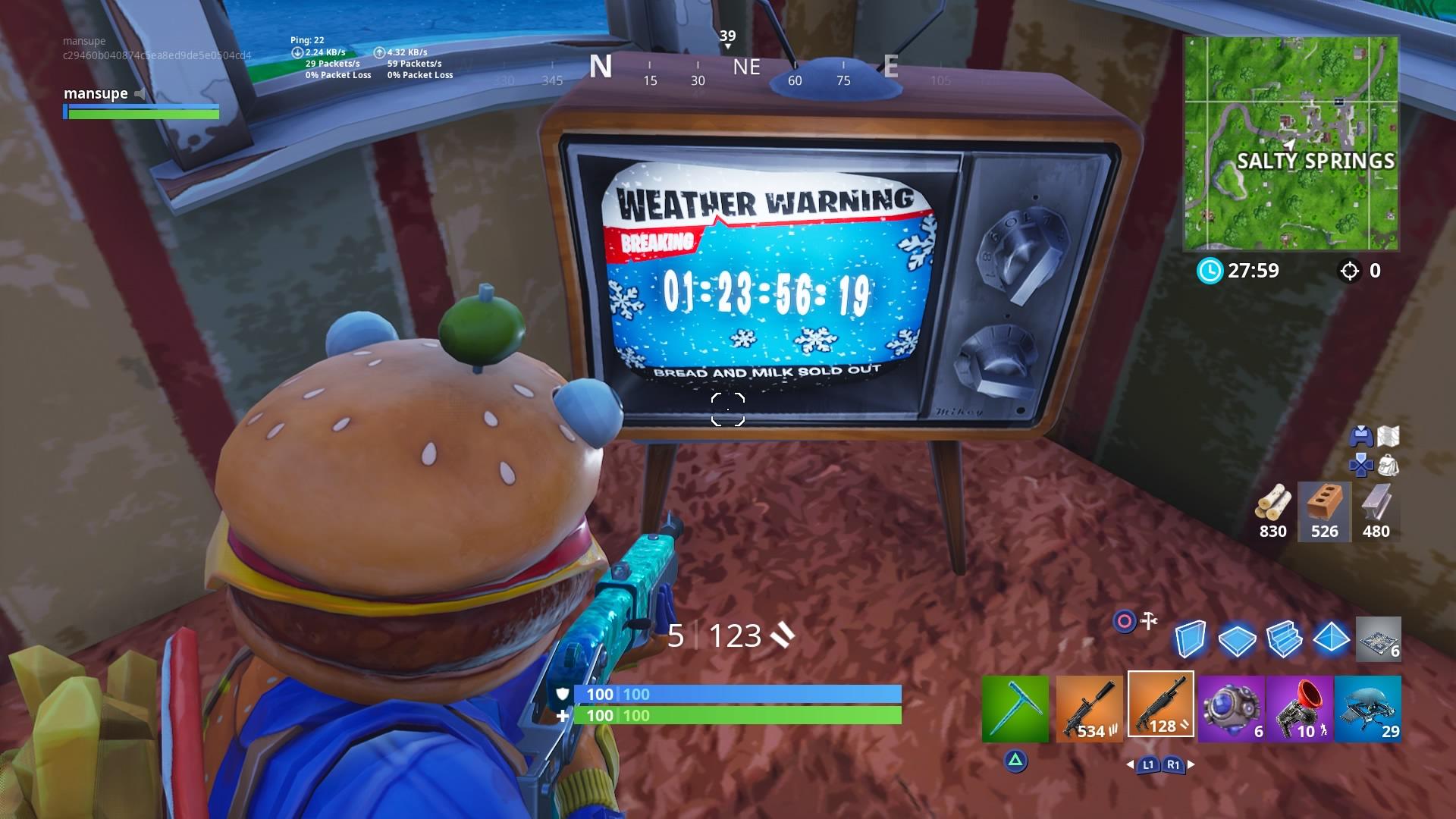 weather warning timer in fortnite - fortnite new season countdown clock