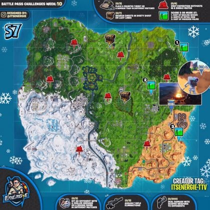 Fortnite Cheat Sheet Map For Season 7, Week 10 Challenges - Fortnite 