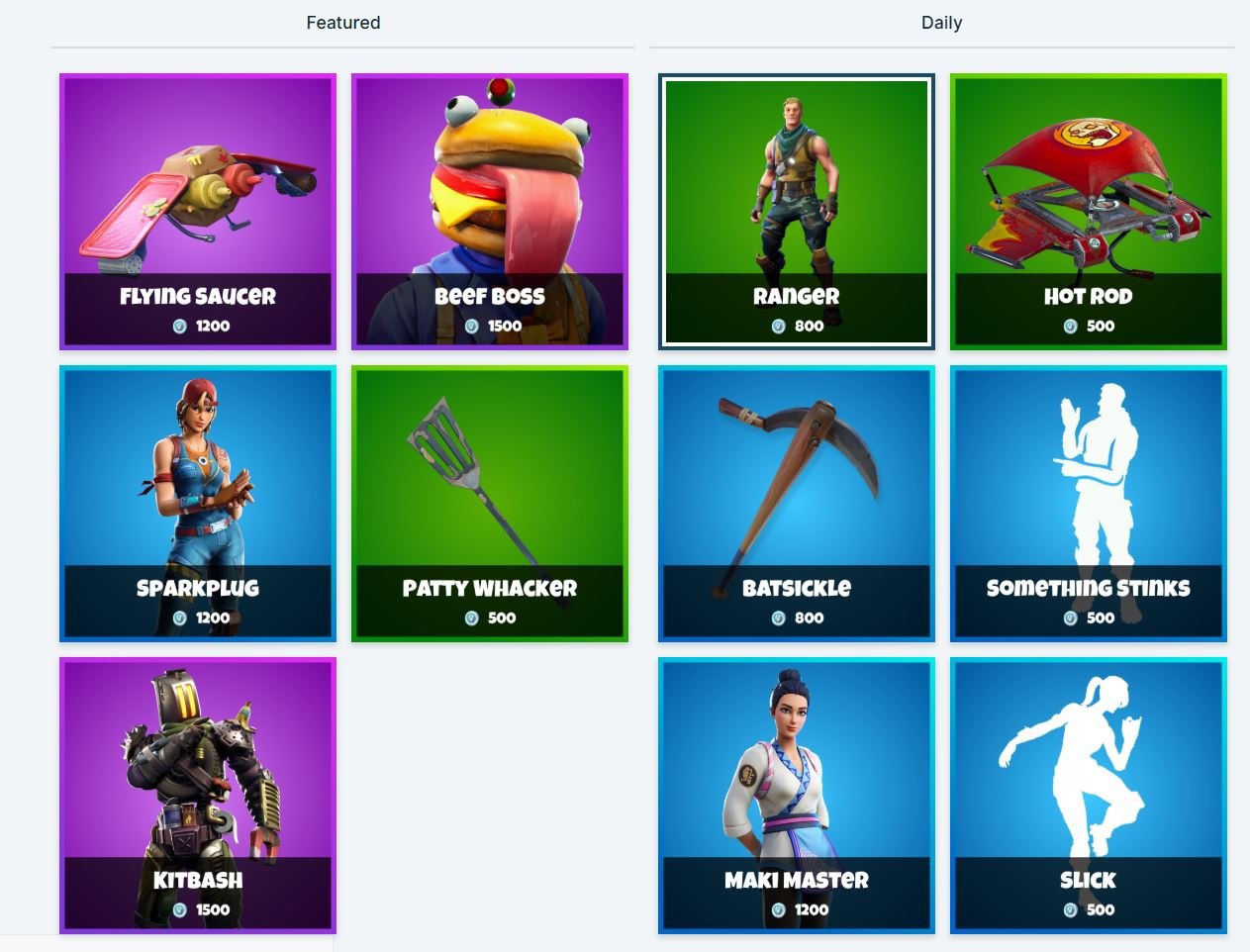 item shop fortnite