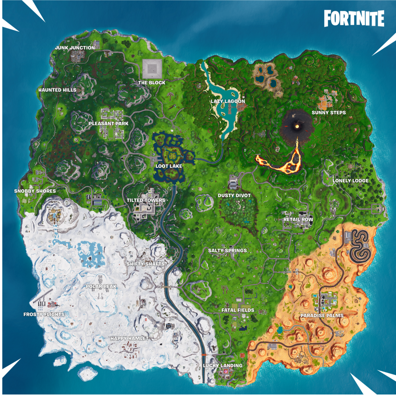 Fortnite Season 8 Map - Here are all the Changes - Fortnite Insider