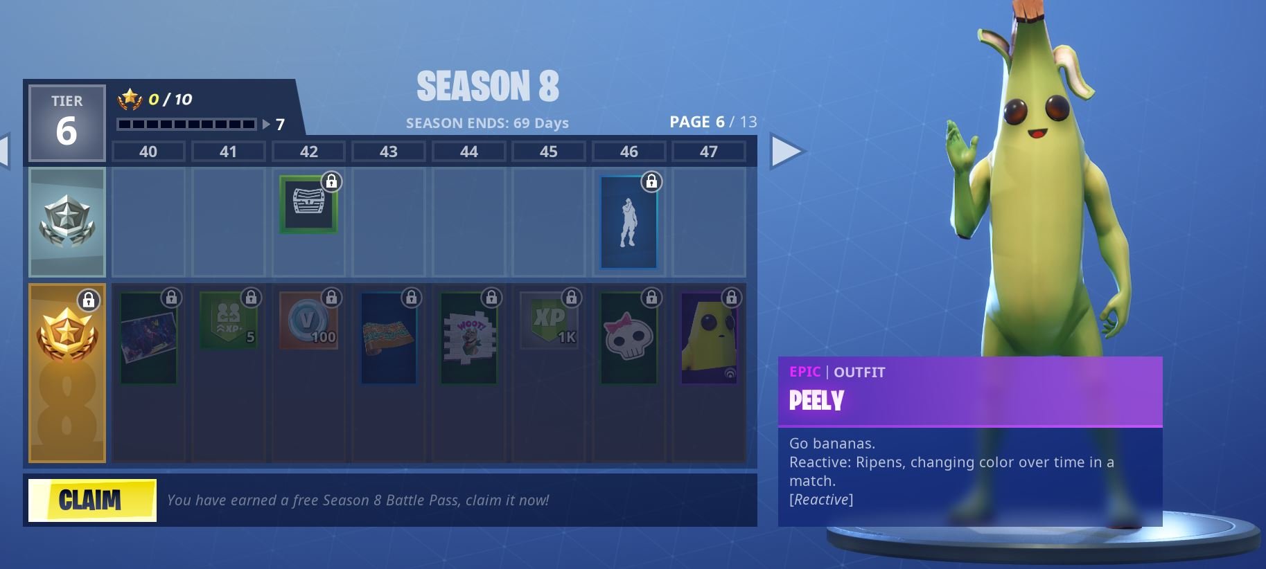 Fortnite Season 8 Battle Pass Rewards - Includes Skins, Wraps, Toys ...