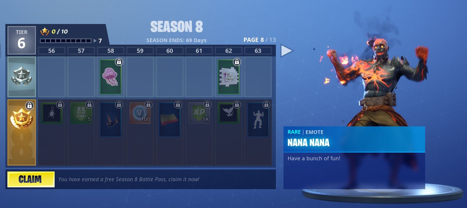 Fortnite Season 8 Battle Pass Rewards Includes Skins