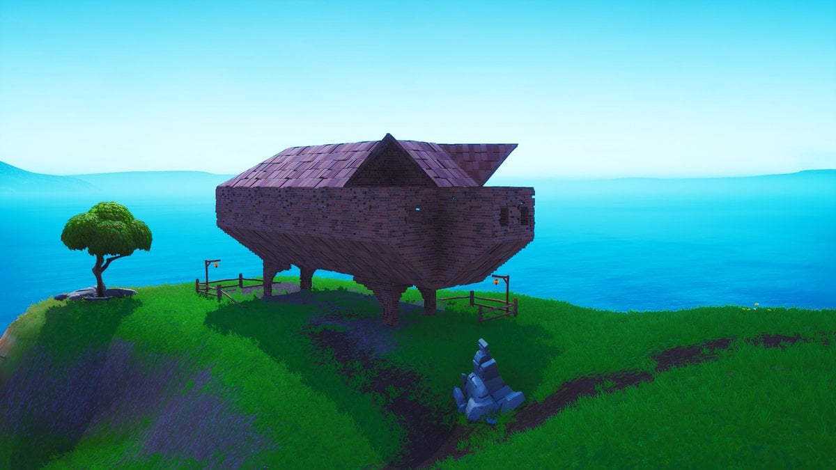 fortnite visit a stone pig location - fortnite visit metal llama