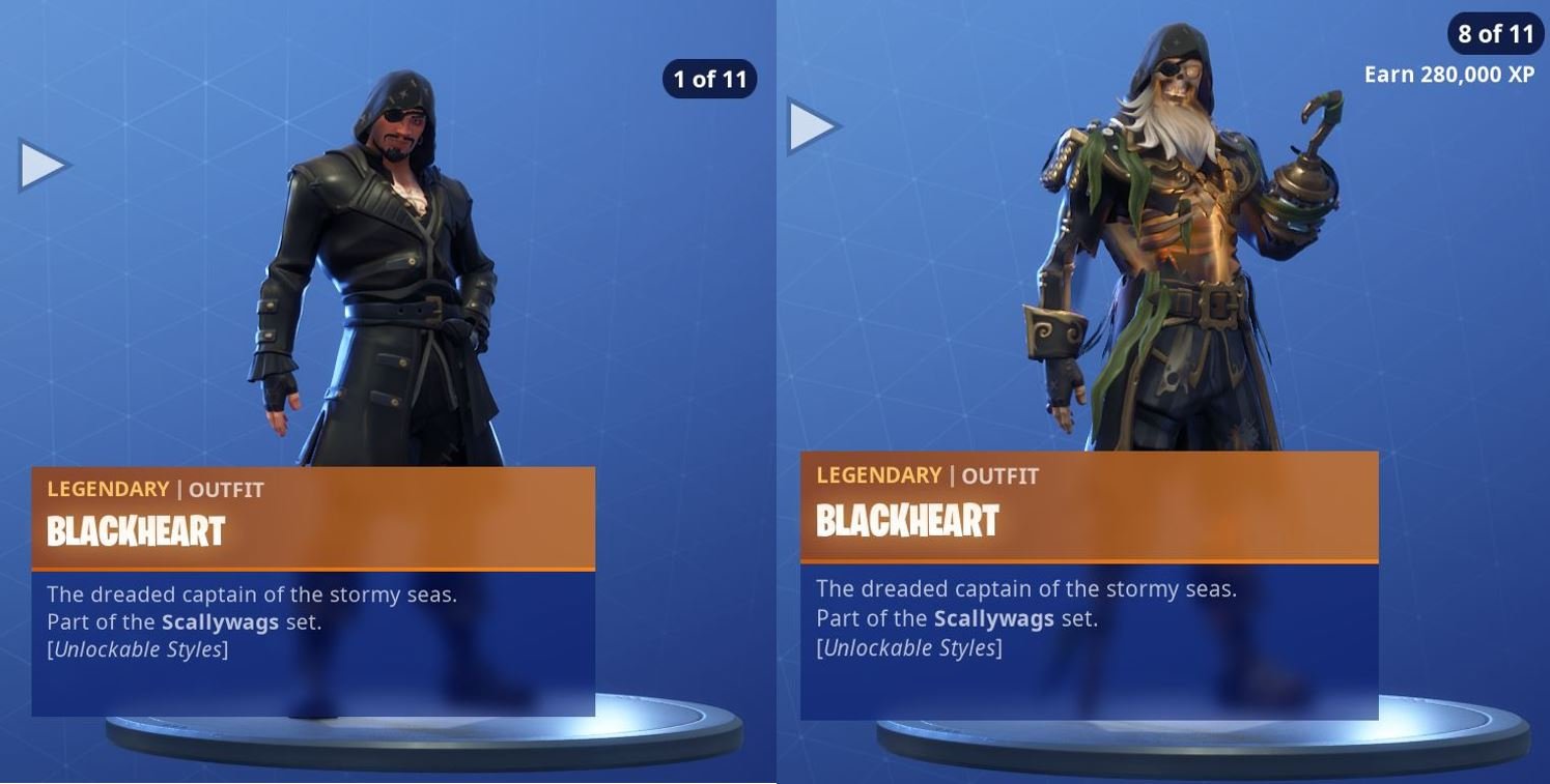 fortnite season 8 skin blackheart styles - fortnite season 8 skin generator