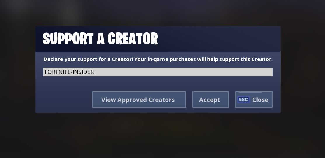 Support a Creator Code