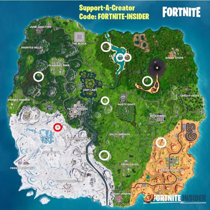 Fortnite Battle Royale Season 8 Week 10 Secret Banner Location - all fortnite pirate cannon locations map