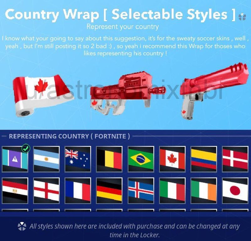 Fortnite Country Wrap
