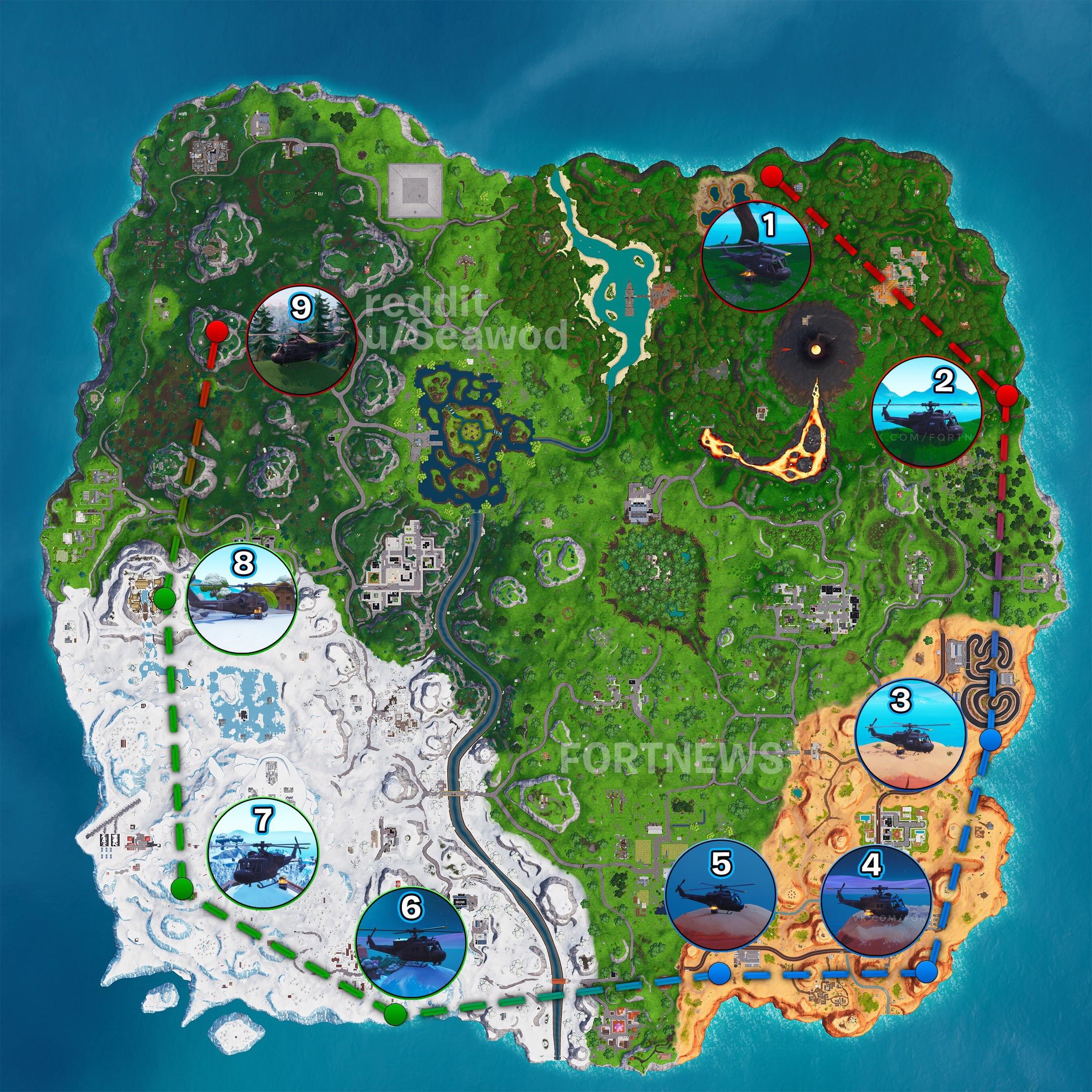 Fortnite Helicopter Movement Location Map