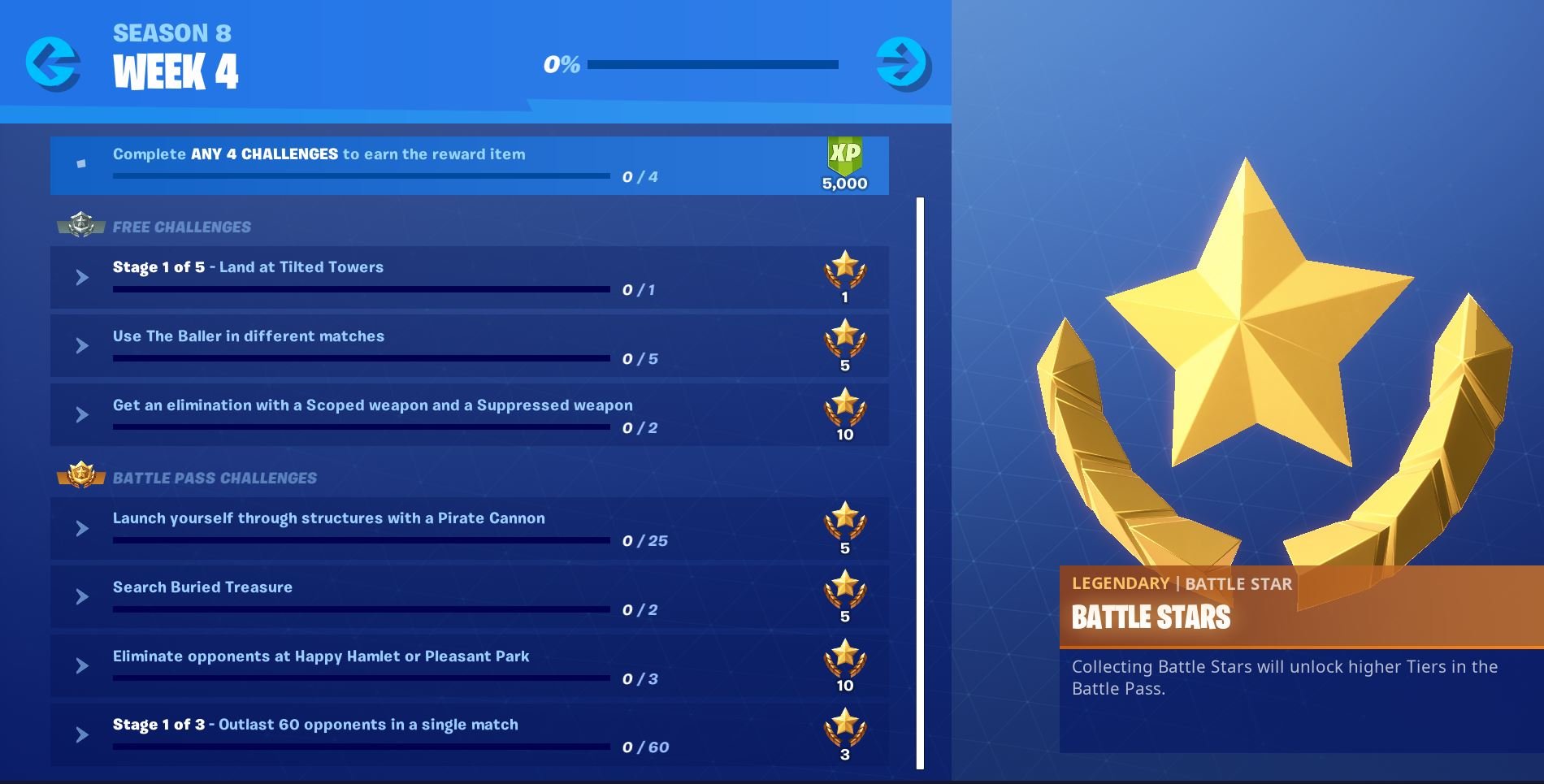 fortnite season 8 week 4 challenges - fortnite season 8 week 4 loading screen leaked