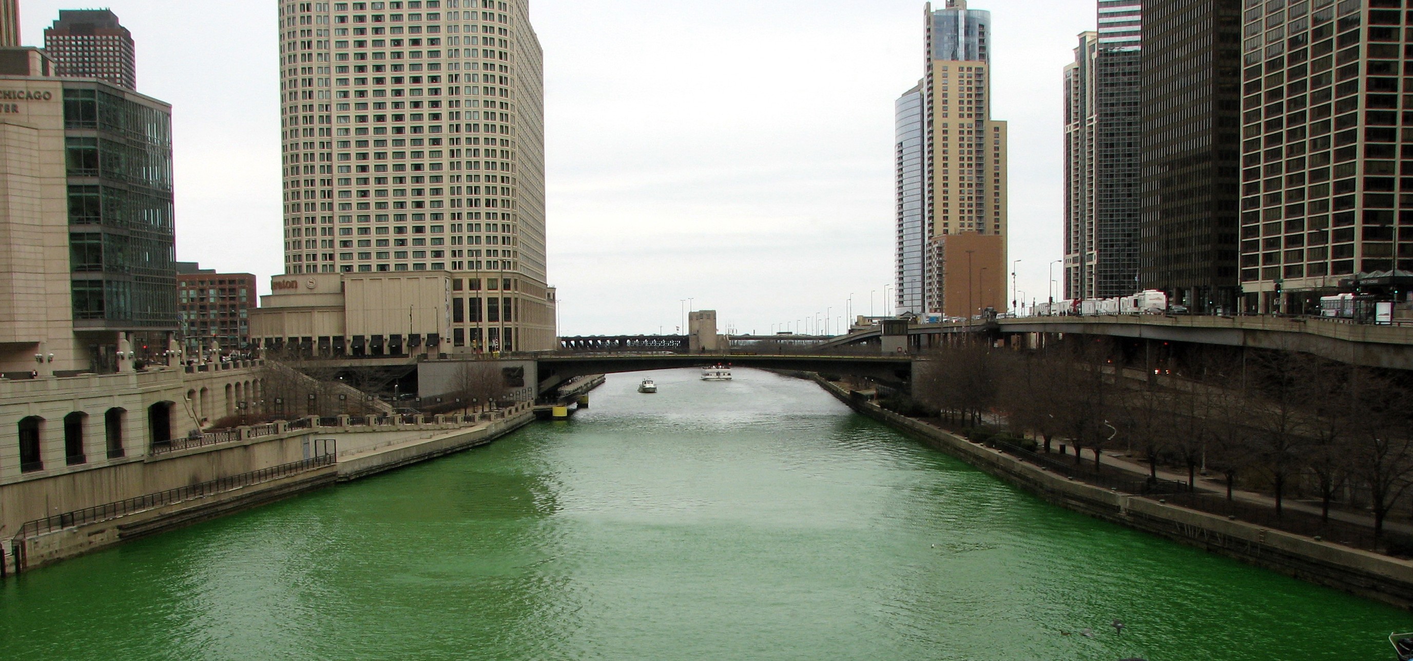 Water could turn green like the Chicago River