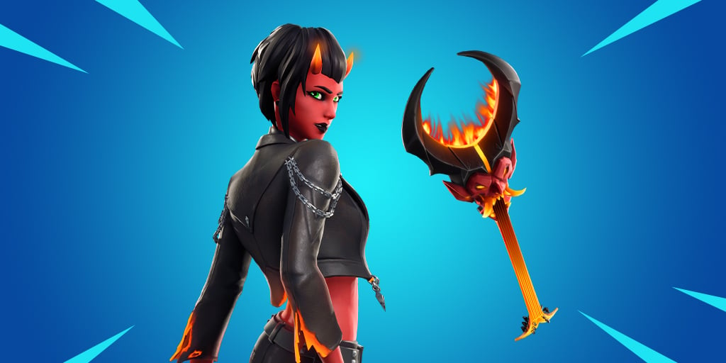 new malice fortnite skin burning axe pickaxe - the best fortnite skins 2019