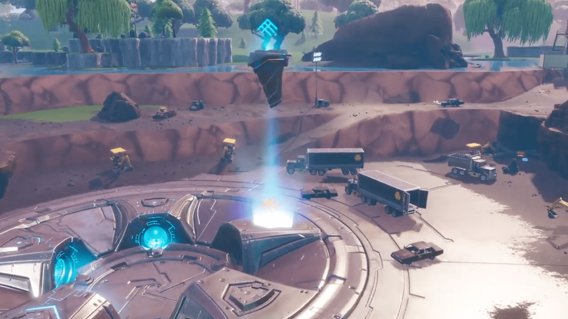 Fortnite Fourth Rune Being Activated at Loot Lake