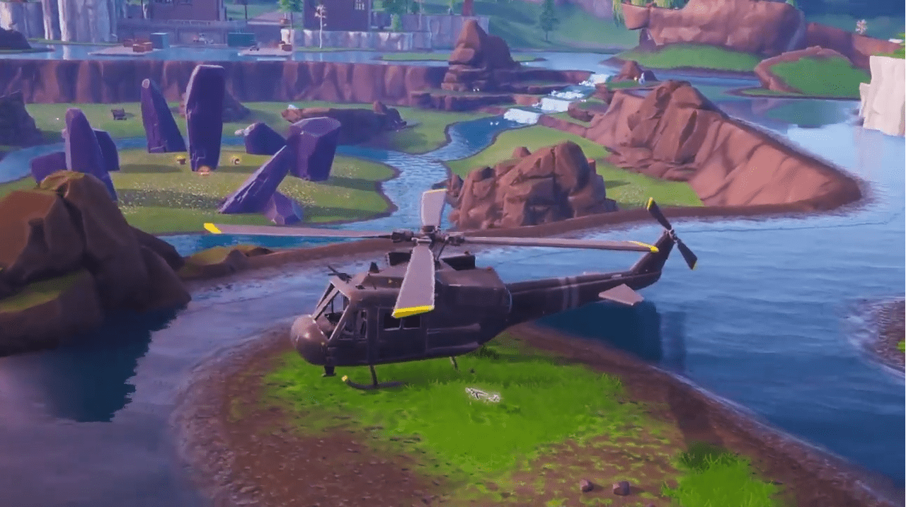 fortnite helicopter location 15 - helicopter fortnite season 8