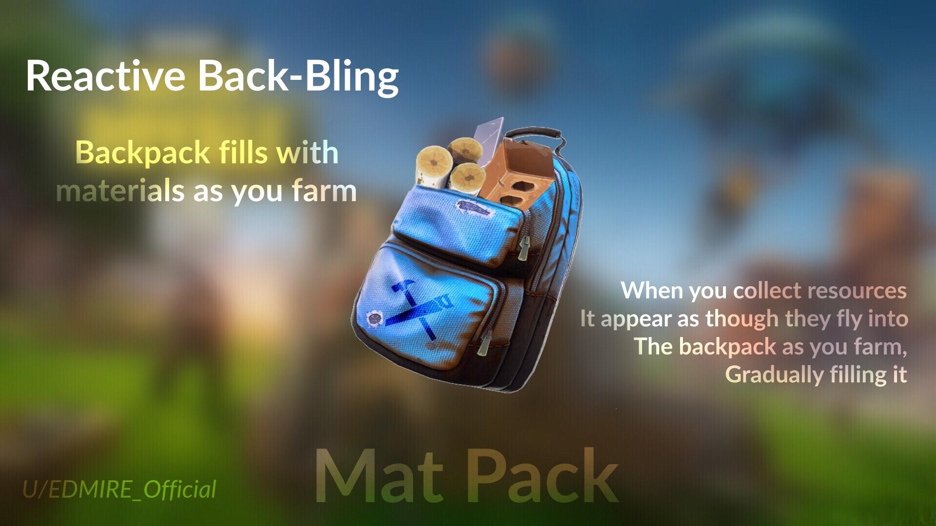 fortnite matpack back bling concept - back bling bundle fortnite