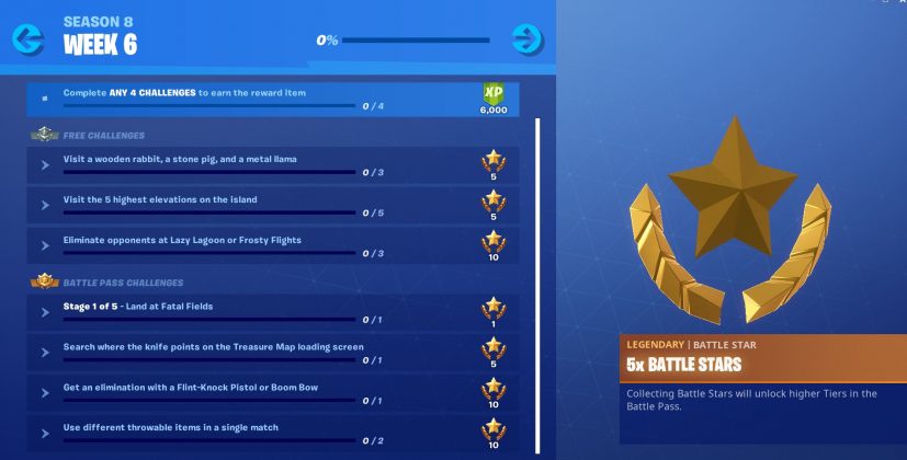 Fortnite Season 8, Week 6 Challenges - Fortnite Insider