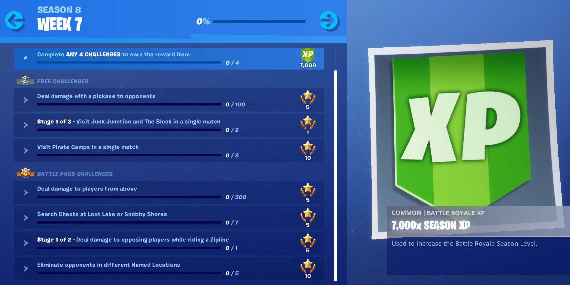 Fortnite Season 8, Week 7 Challenges Now Available