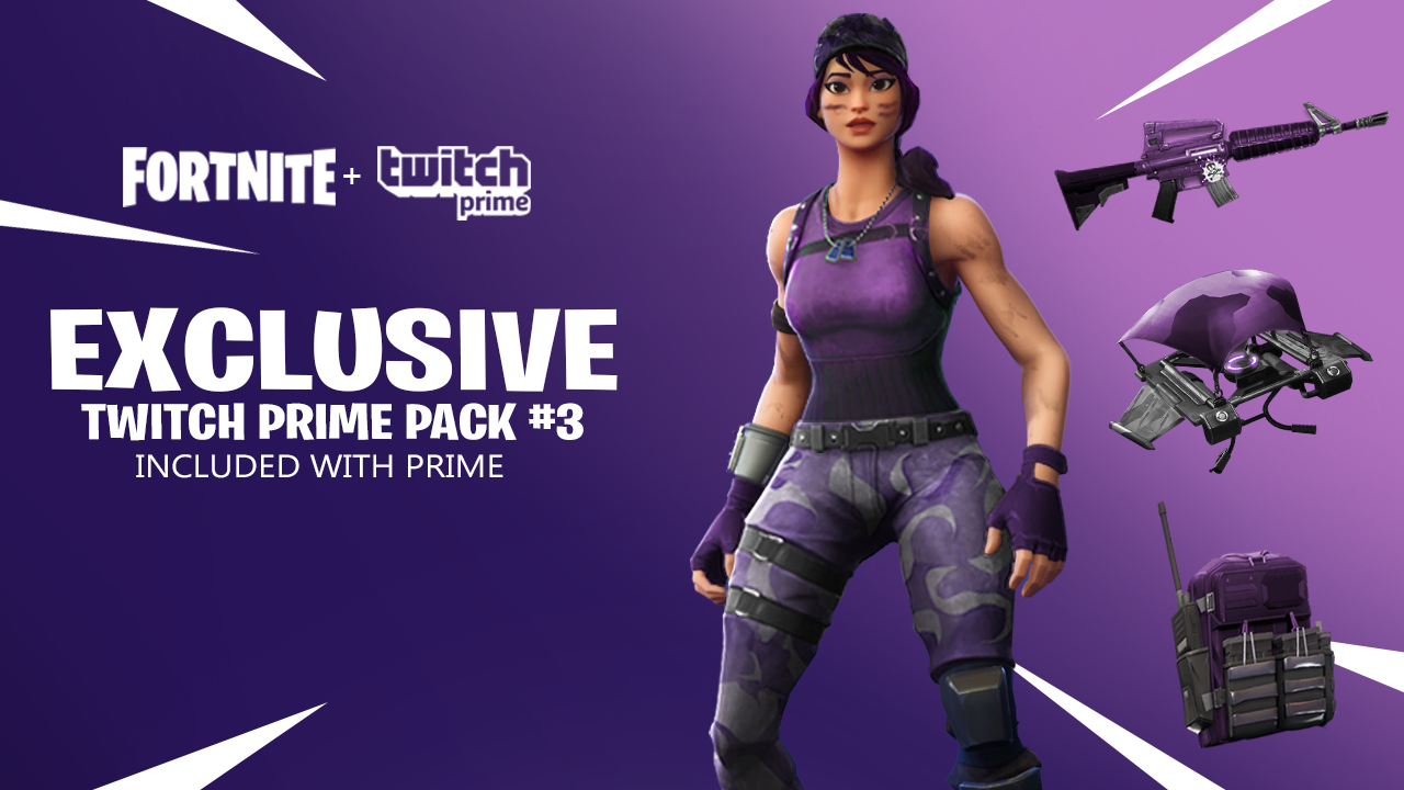 fortnite twitch prime pack 3 concept - connect twitch prime to fortnite