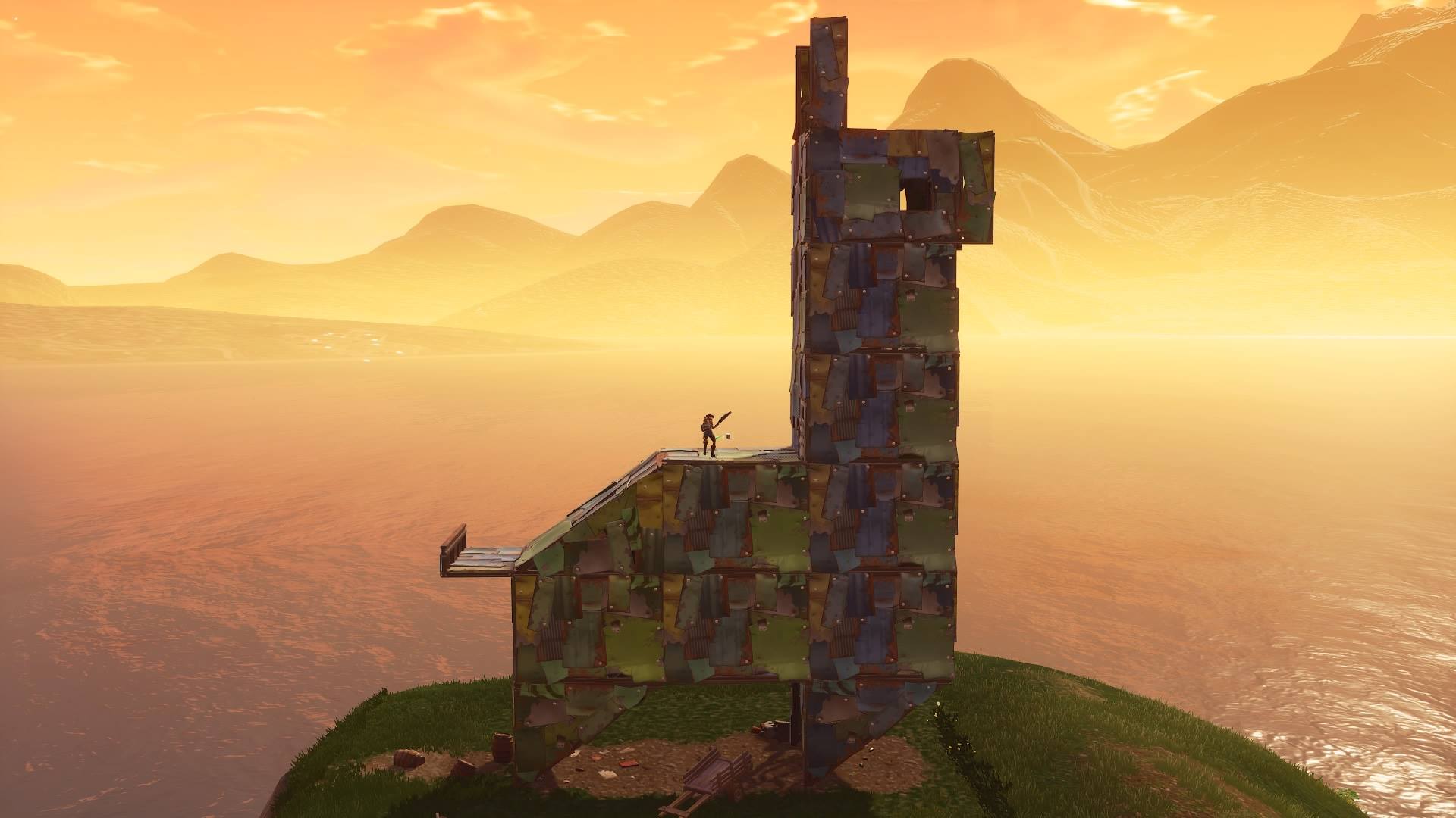 fortnite visit the metal llama loction - where is fortnite stone pig