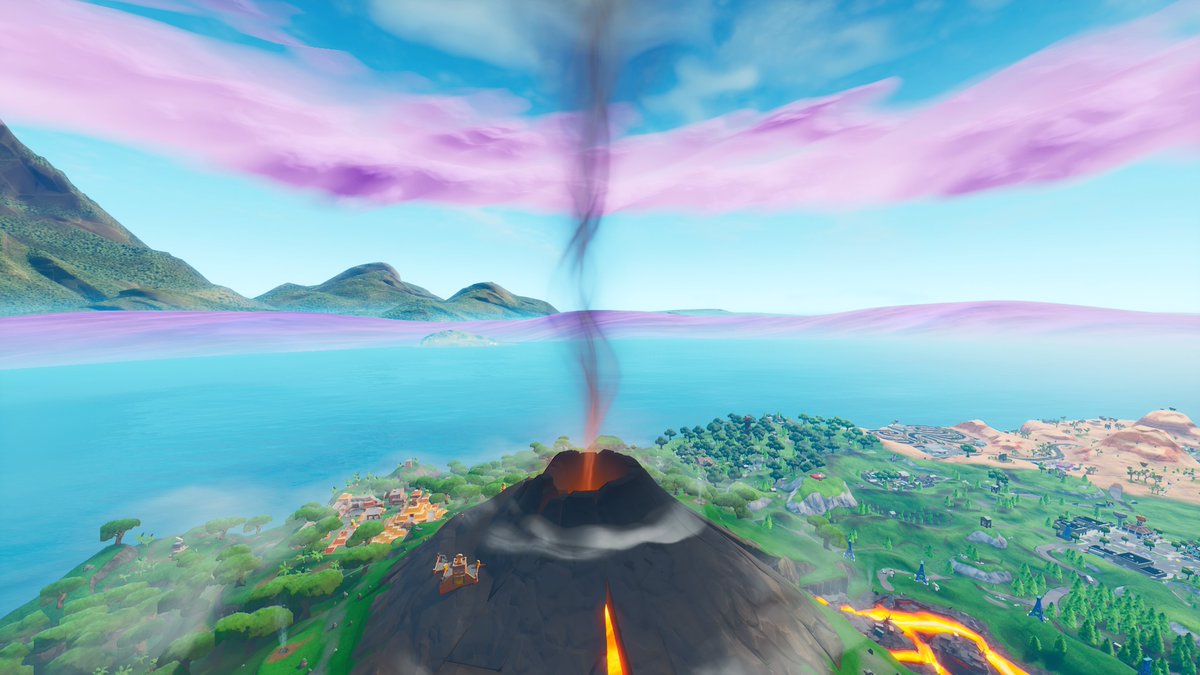 fortnite volcano via fninformation - fortnite volcano eruption