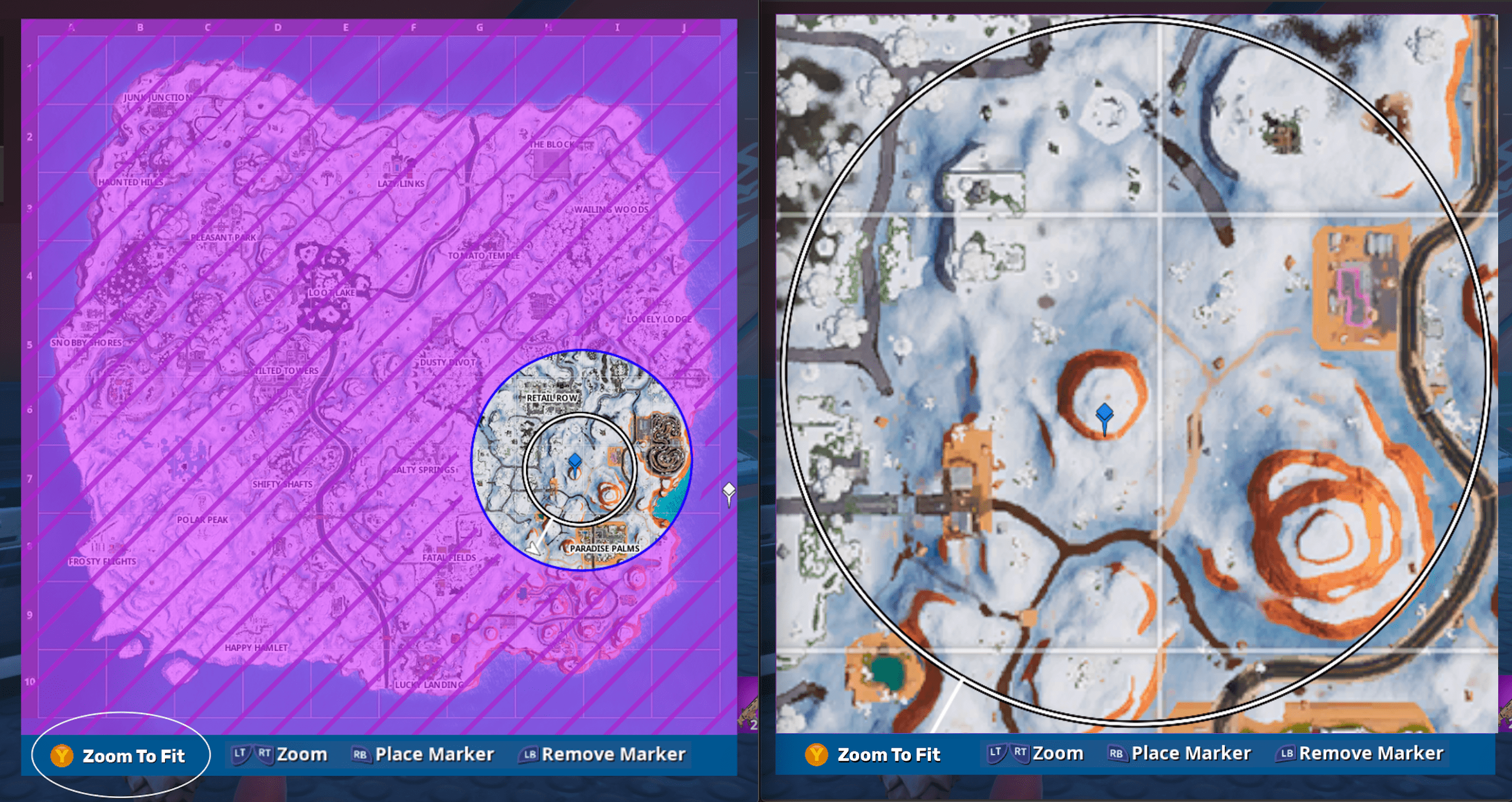 Fortnite Zoom to Fit Map Concept