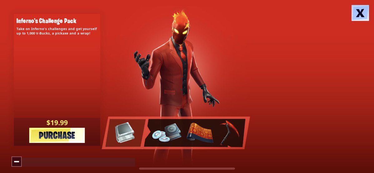 Fortnite Inferno S Skin Challenge Pack Available Worldwide Price - inferno pack