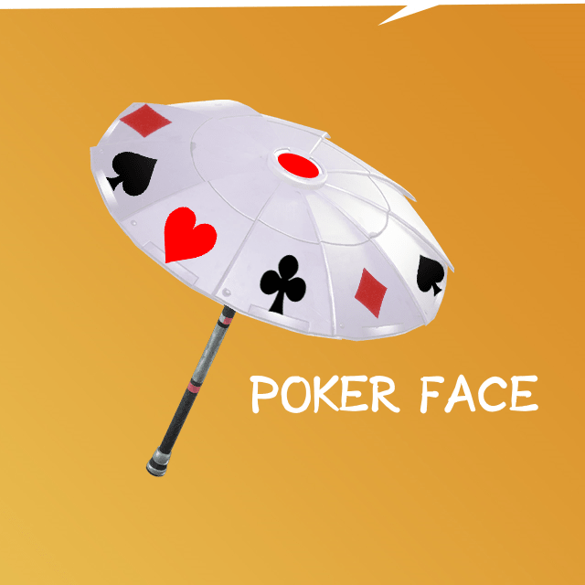 Fortnite Concept - High Stakes Challenge Reward Poker Face Umbrella
