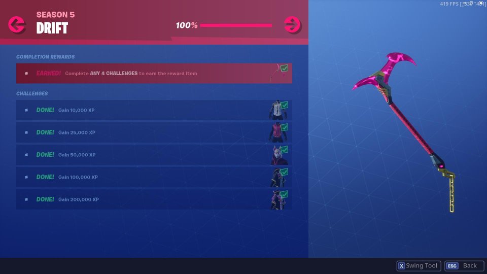 Fortnite Drift Challenges Showing-via u/IamToasterMan