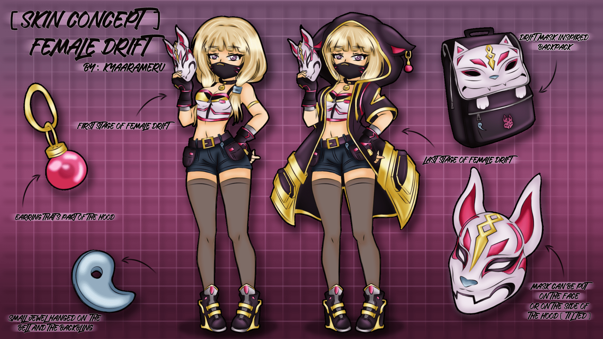 Fortnite Skin Concept Female Counterpart For Drift Afaae - fortnite female drift skin via reddit u xsonatax by u kyaarameru