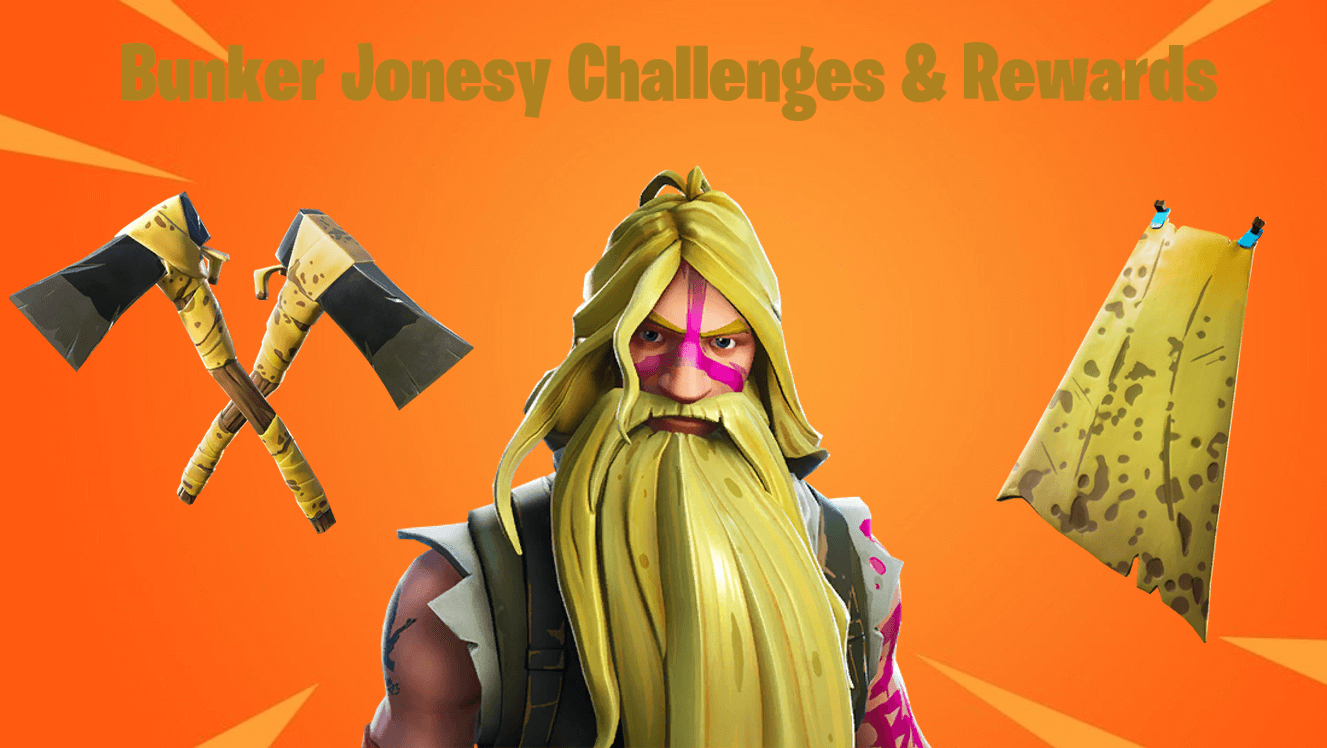 fortnite season 9 battle pass bunker jonesy challenges rewards - 2fa fortnite rewards