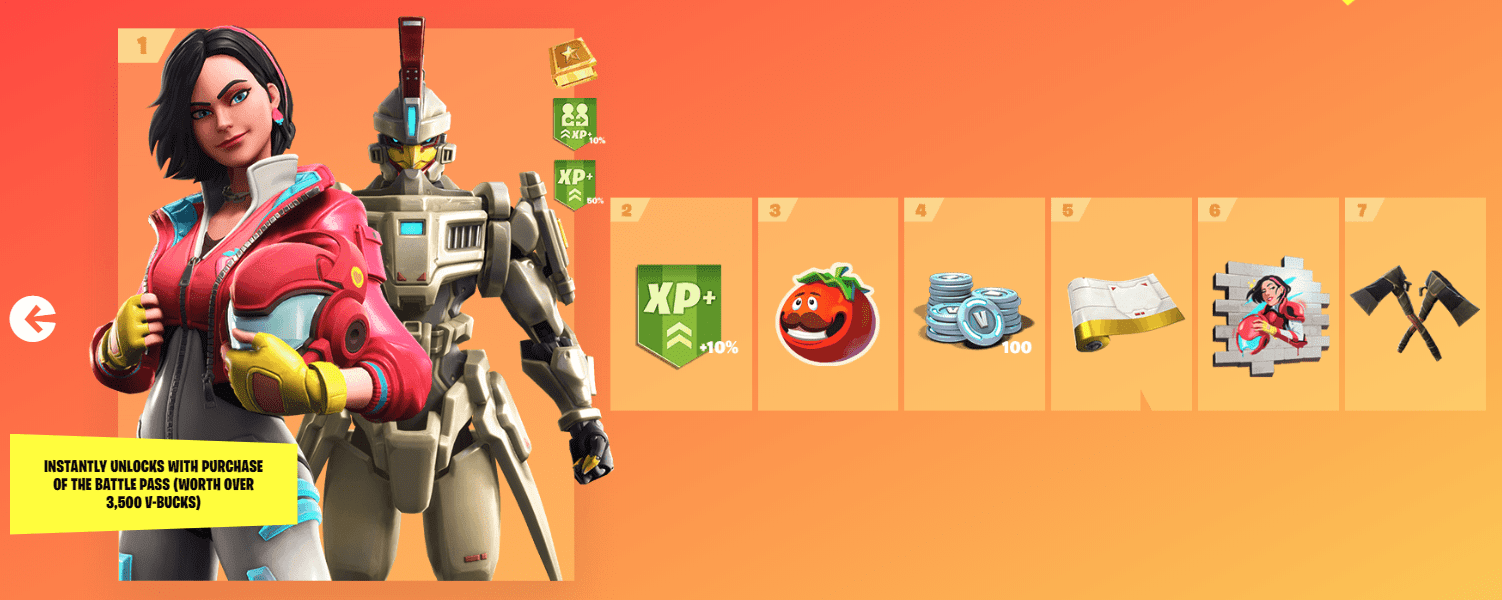 Fortnite Season 9 Battle Pass - Rewards 1-7