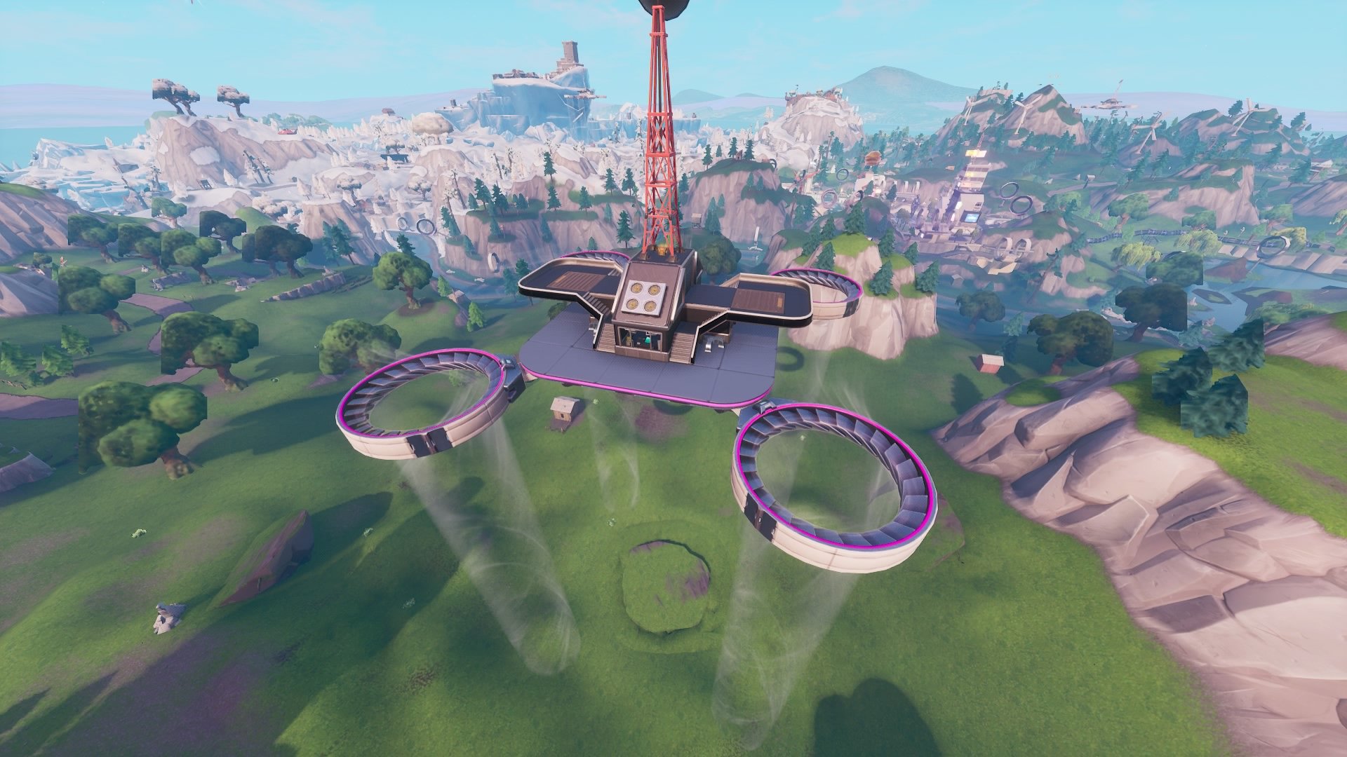 fortnite sky platforms all locations map - construction materiaux fortnite png