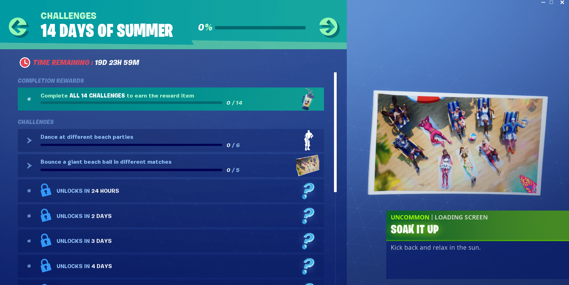 14 Days of Summer Fortnite Event Challenge and Reward - Day 2