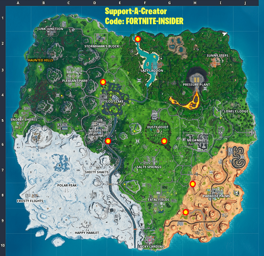 14 Days Of Summer Fortnite Challenges Cheat Sheet Unicorn Floaties Fireworks Tiny Rubber Ducky Locations More Fortnite Insider