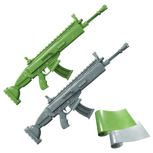 Fortnite Leaked Weapon Wraps From v9.20 - Green & Grey Toy