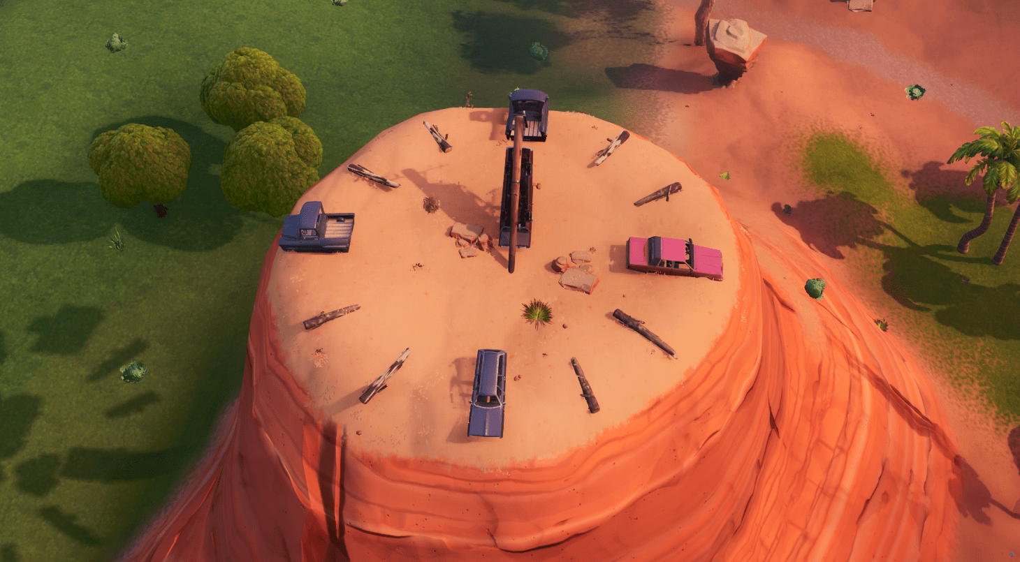 Fortnite South West of Paradise Palms Car Clock Location