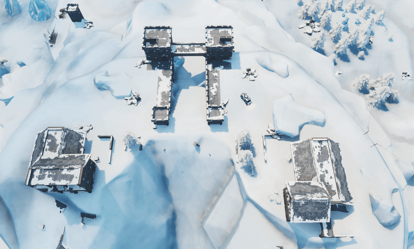 Fortnite v9.20 Map Changes - Polar Peak Castle Destroyed