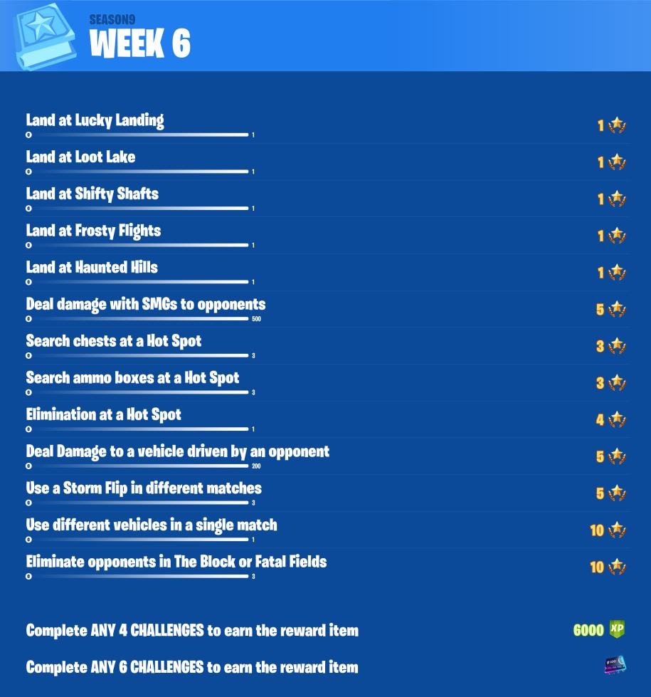 Fortnite Season 9, Week 6 Leaked Challenges - Fortnite Insider