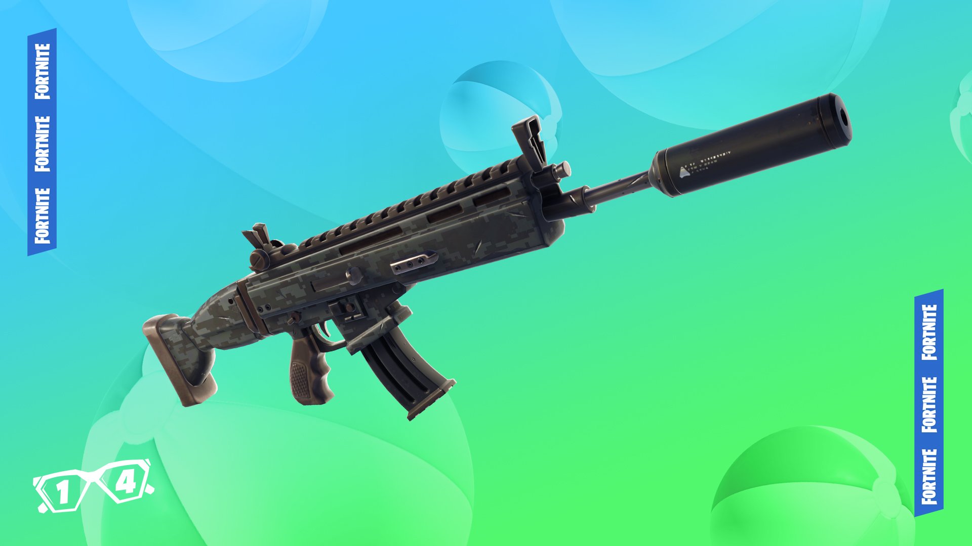 14 Days of Summer Fortnite Event Day 14 Suppressed Assault Rifle Unvaulted