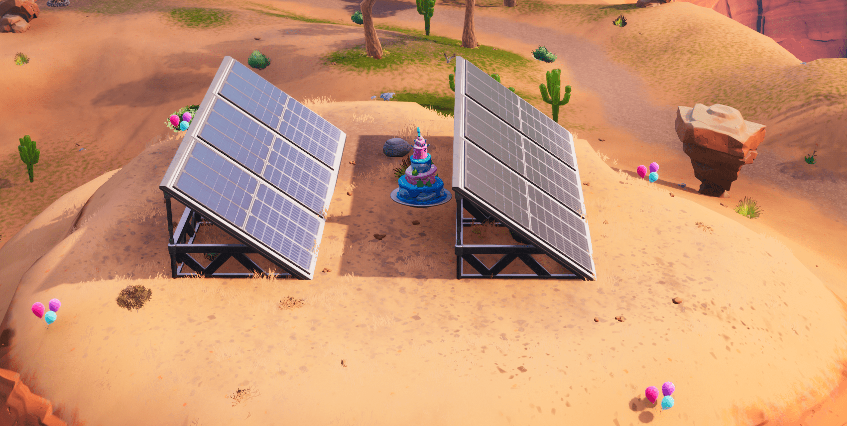 Fortnite Birthday Cake Location - East Paradise Palms