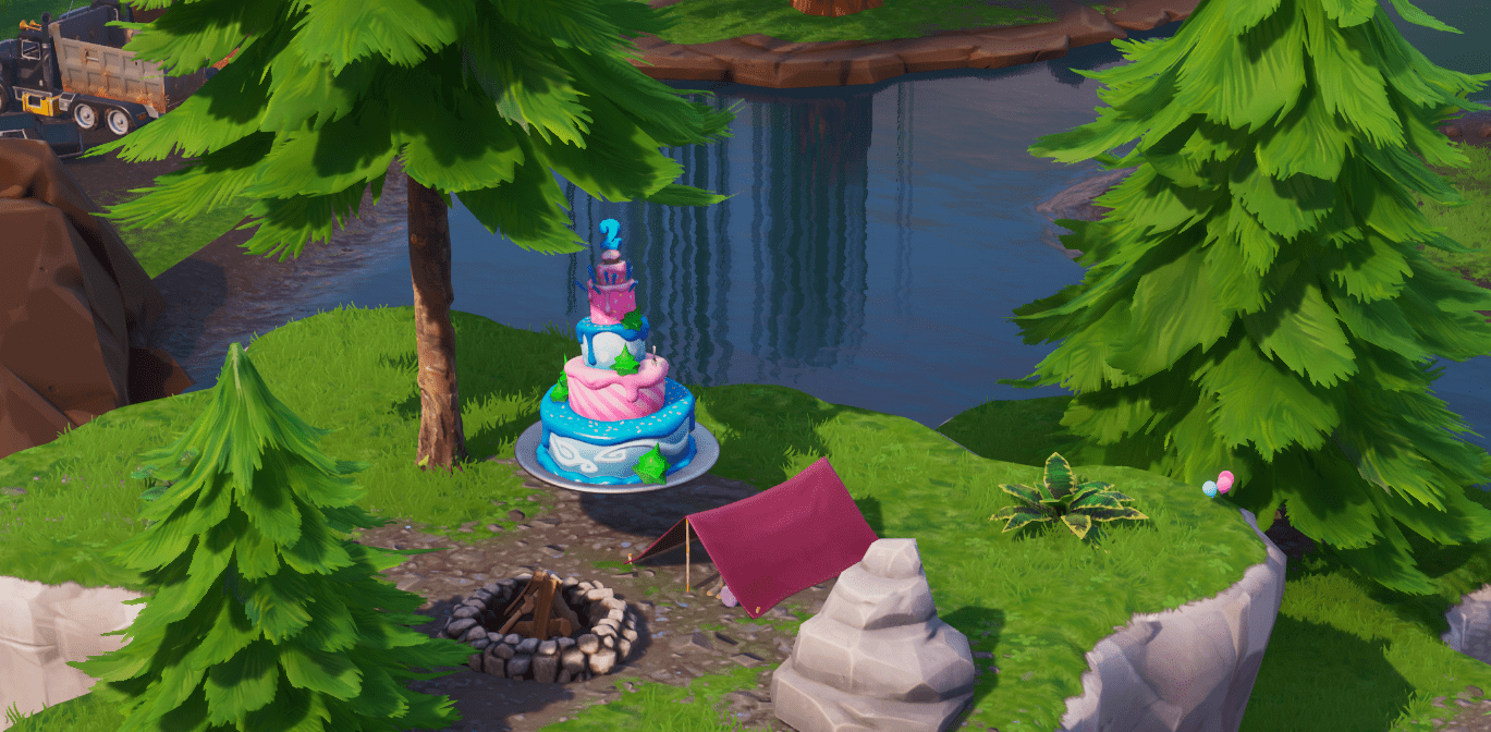 Fortnite Birthday Cake Location - Loot Lake