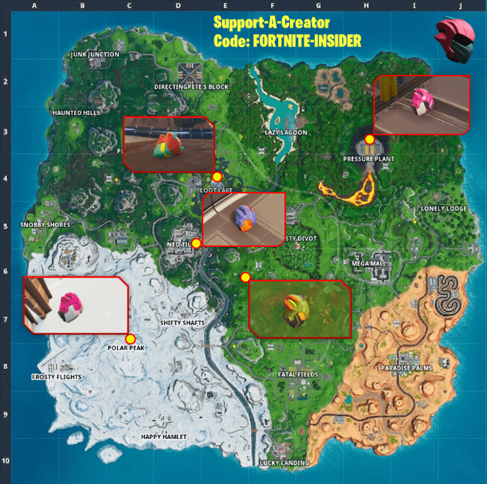 Fortnite Singularity Helmet Locations Five Unlockable - 